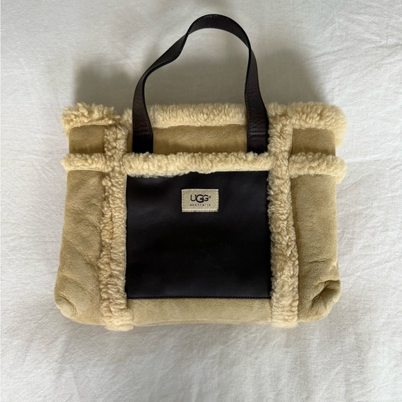 UGG Australia Shearling Suede & Leather Tote — Classic Tan - Picture 2 of 8